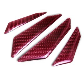 Red Real Carbon Fiber Car Door Edge Guard, 4 Edge Protection Trims Stickers, 4PCs Set