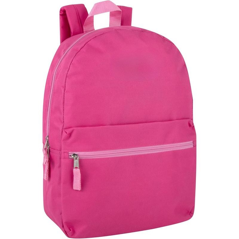 Classic 17 Inch Backpack with Adjustable Padded Shoulder Straps -