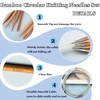 Hobekoee Bamboo Knitting Needles Set,36Pcs 9.8" Straight Single Pointed Bamboo