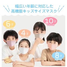 millarouge, 3D Mask, 3D Mask, Non-woven Fabric Blood Color Mask, Non-Woven Mask, 3D, Disposable Small Face Mask, Bicolor Cheek Mask, For Summer, Pack of 20 (Baby Pink, Children's Size 4.3 x 3.8 inches