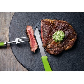 Alfi All-Purpose Knives Aerospace Precision Pointed Tip - Home And Kitchen Supplies - Serrated Steak Knives Set, Made in USA