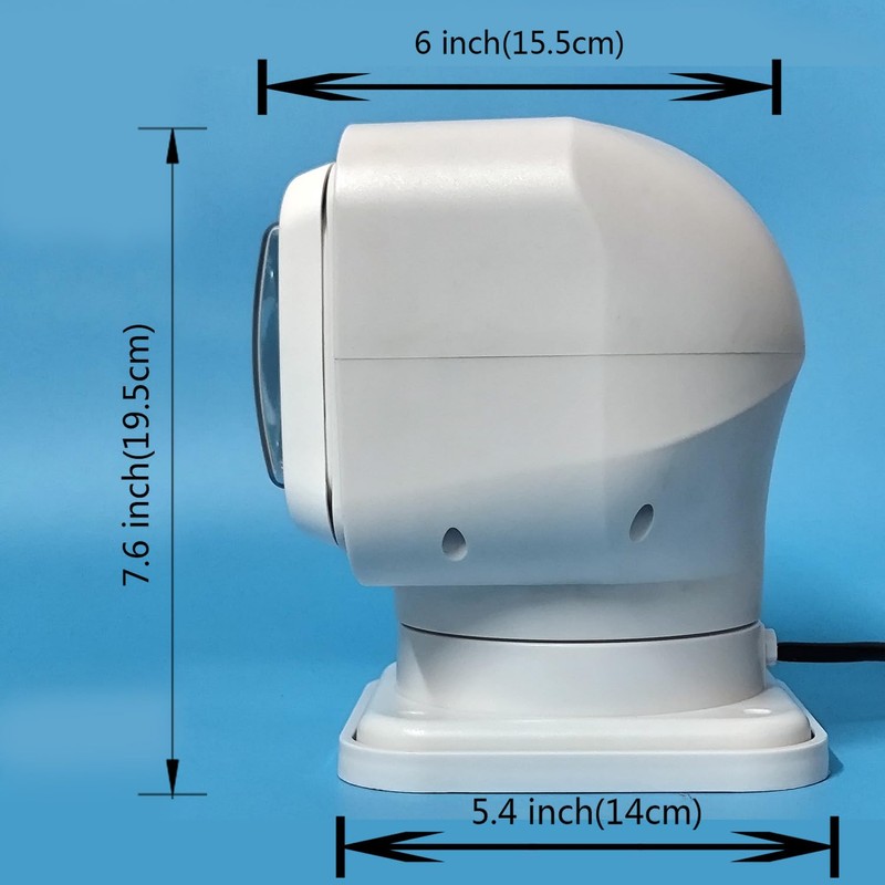 Led Search Light 7 Inch 50W 360 Degrees Rotating Remote