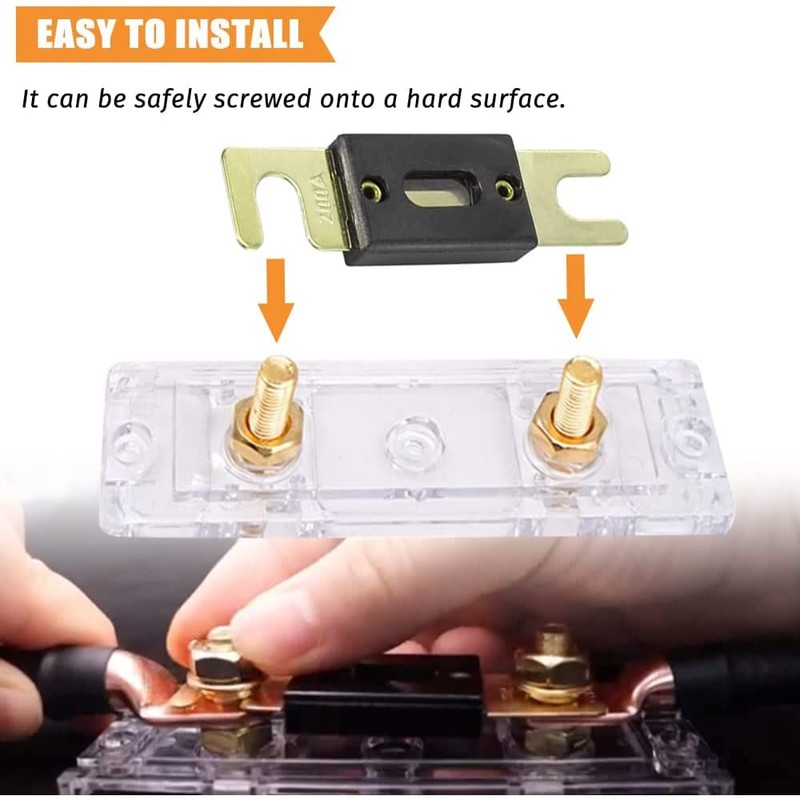 Greluma 4 Pcs 200 Amp ANL Fuse Car Audio Video