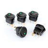 5 Pcs On-Off LED Round Rocker Toggle Switch Light DC