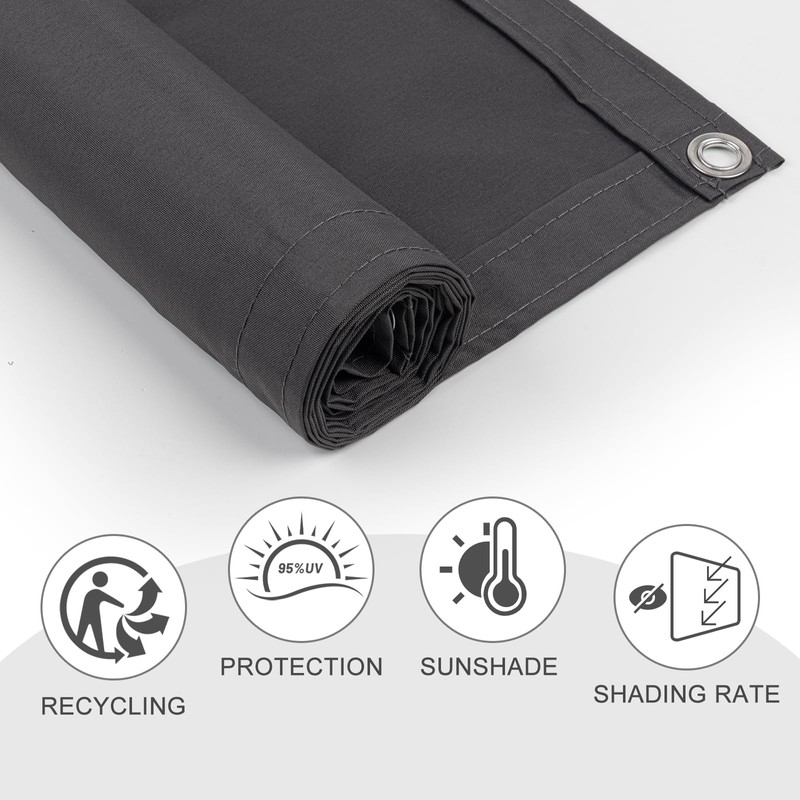 Sunnylaxx Balcony Privacy Screen, 90 x 300 cm, Balcony Cover,