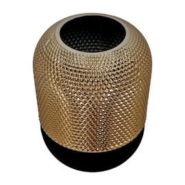 Bergamo Art 8 Inch Tall Decorative Handmade Glass Cylinder Flower Vase in Black