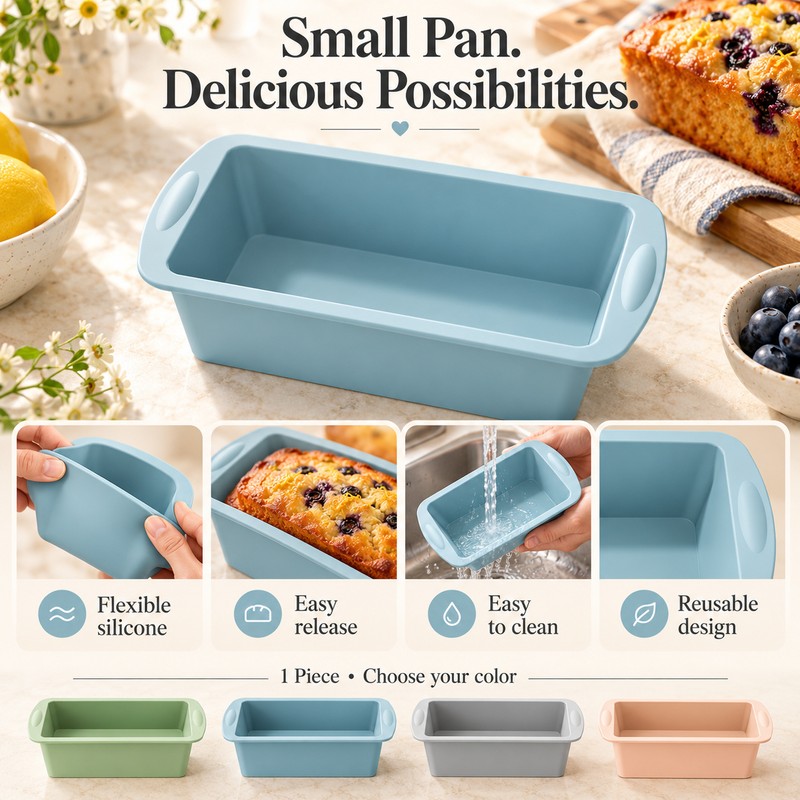 Silicone Baking Molds NonStick Rectangle Cake Pans Mini Loaf Pan