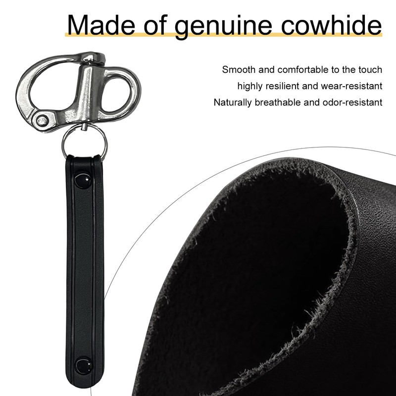 Firefighter SCBA Mask Quick Release Shackle, Genuine Leather Firefighter Mask