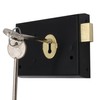 Rim Deadlock Surface Mounted Lock 106 x 83mm Black