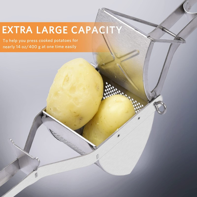 Potato Ricer, Sopito Stainless Steel Potato Masher for Commercial and