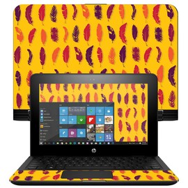 MightySkins Skin Compatible with HP x360 Convertible 11" (2017) – Feathers | Protective, Durable, and Unique Vinyl Decal wrap Cover | Easy to Apply, Remove, and Change Styles | Made in The USA