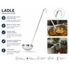 Stainless Steel Soup Ladle with Long Handle, 0.5-16 oz Capacity,