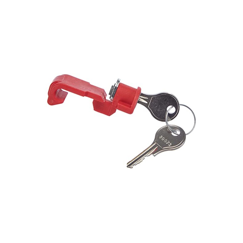 KlickFix Accessory button red with lock, black, 27.5 x 2.10