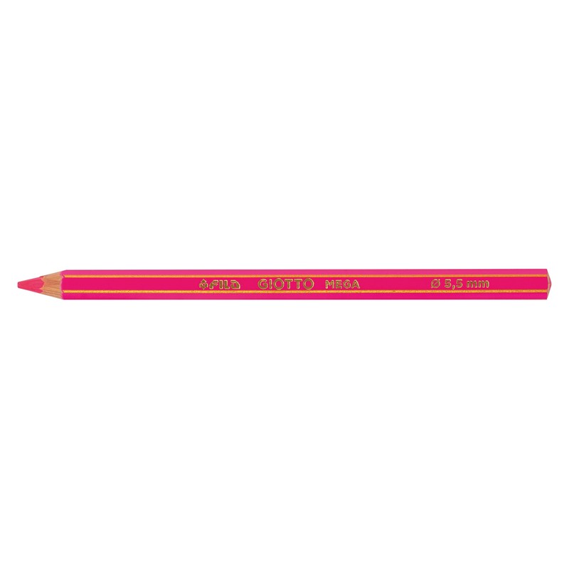 Giotto Mega Fluo F225700 Hexagonale Farbstifte in Neonfarben, mit 5,5