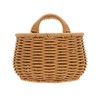 OSALADI Wall-Mounted Kitchen Basket Small Brown Imitation Woven Plastic Container