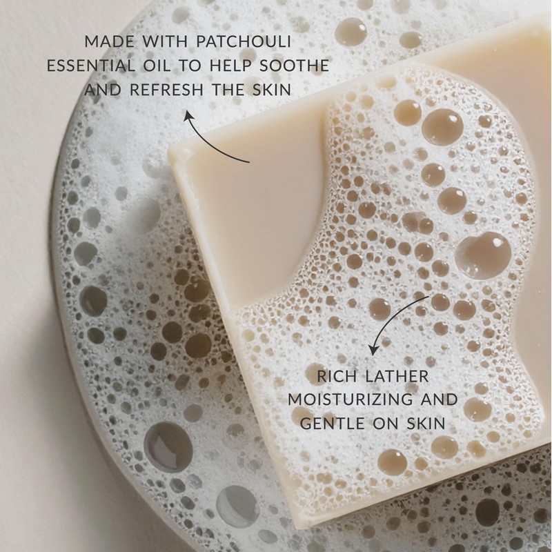 Plantlife Patchouli Bar Soap - Moisturizing and Soothing Soap for