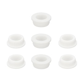 PATIKIL Silicone Rubber Grommet, 7 Pcs 1-7/16"(35mm) Drill Hole, 1"(25mm) Inner Dia. Top Hat Wire Gasket Rubber Hole Plug for Wiring Irrigation System Firewall, White