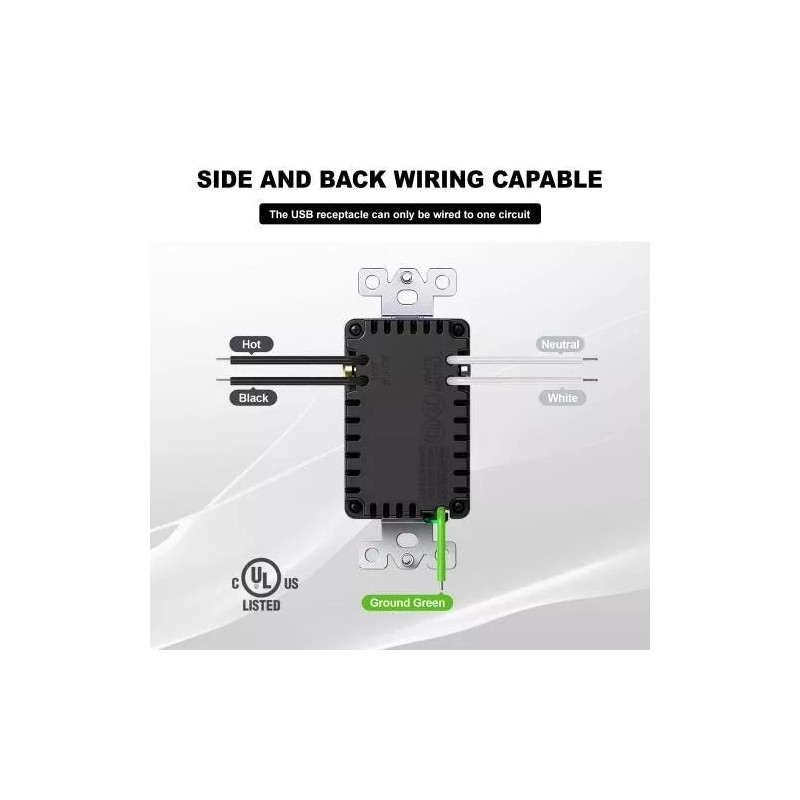 maxbright 10 Pack Outlet With USB C & A, 4.8A