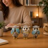 3-Piece Resin Owl Figurine Set – See Hear Speak No