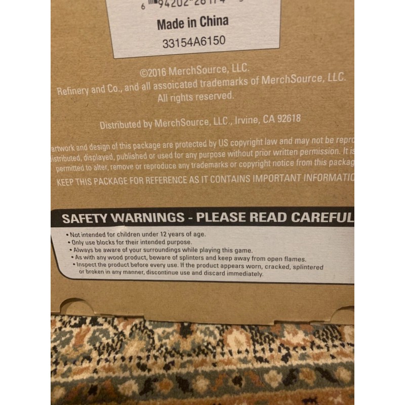 REFINERY Block Stacking Game 48 Piece Jumbo sized 3.5ft tall