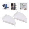 2pcs Wall Mount Floating Corner Shelves Quarter Round Hanging Corner