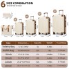 Cream Beige Expandable 6 Pcs Luggages Set Factory Product with