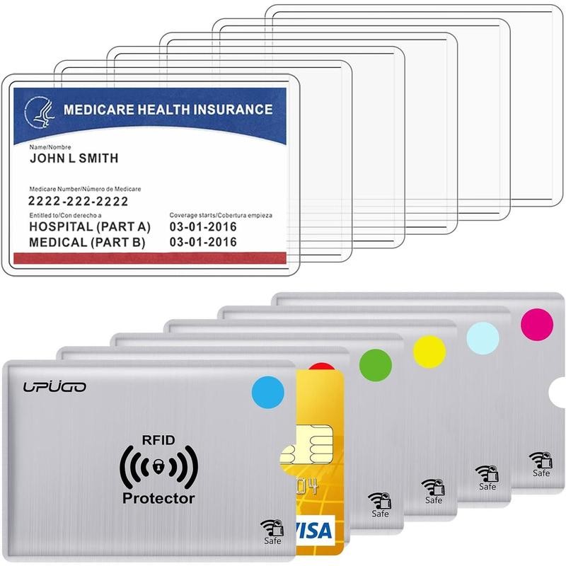 6 Pack 12mil New Medicare Card Protector Sleeves and 6