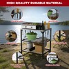 TAILGRILLER Stainless Steel Grill Cart on Wheels, Heavy Duty 3-Shelf