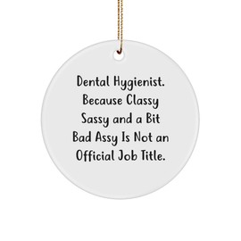 Dental Hygienist Gifts from Friends for a Classy Sassy and Funny Christmas Ornament