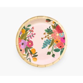 RIFLE PAPER CO. Large Plates | Set of 10 Paper Plates, Printed in Full Color and Gold Foil Stamped, Festive Floral Design Perfect for Every Occasion (9" L), Garden Party
