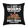 Worm Composting Bin Worm Farming Composter Vermicomposting Throw Pillow