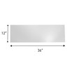 SSWBasics Laminated White Melamine Shelf Board, 36”L x 12”W, Durable