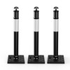 (3 Pack) BATTIFE Delineator Post with Base 45 ", Black