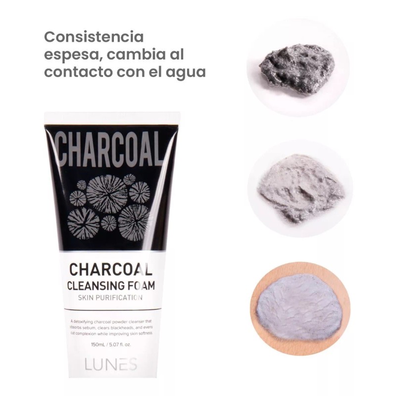 Lunes Jabón Limpiador Facial Para Piel Grasa Carbón Activado Corea