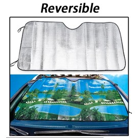 Sonnenschutz für das Auto, faltbar, Sonnenschutz für die Windschutzscheibe, für die Windschutzscheibe, faltbar, 130 x 60 cm (A)