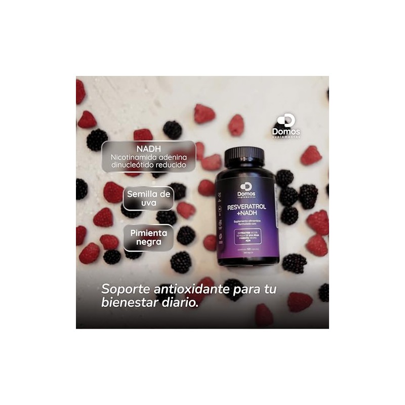 Suplementos Domos - Resveratrol + Nadh + Semilla De Uva