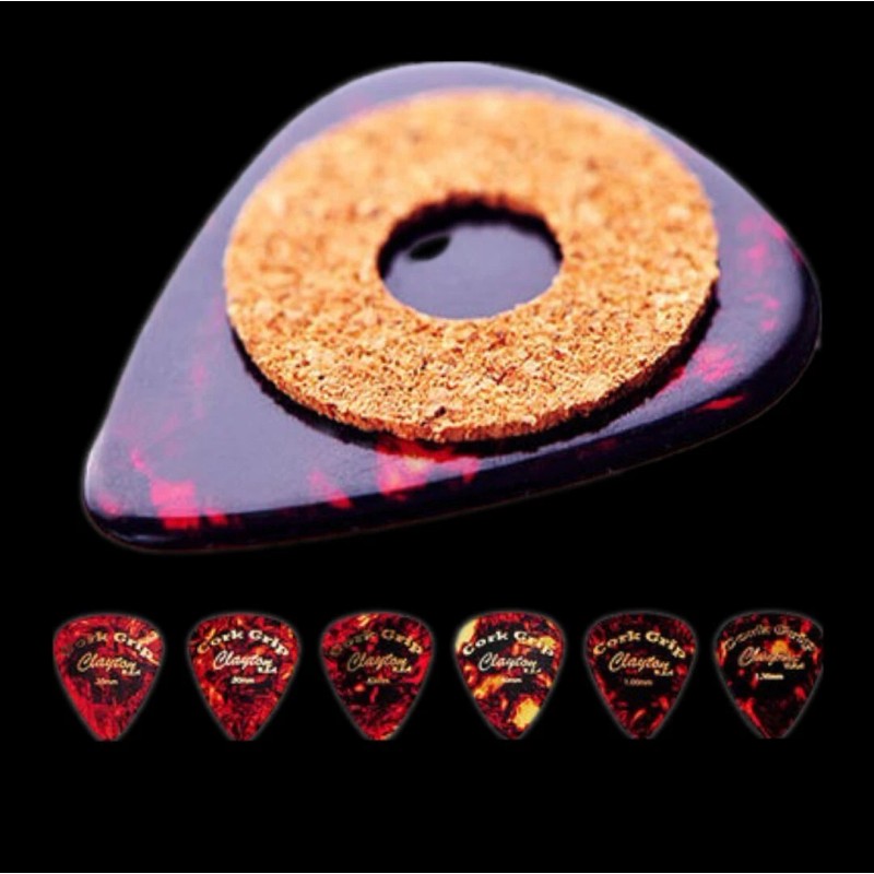Clayton Cork Grip Standard Guitar Pick 3 Pack .63 mm