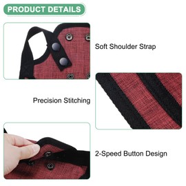 M METERXITY 3-Pack Premium Chicken Saddle, 25.4cm/10" Hens Saddle with Adjustable Strap Birds Feather Protector for Back and Sides Poultry Saver for Hens and Roosters [Red]