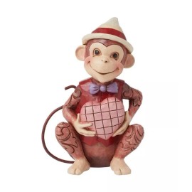 Jim Shore HWC Monkey With Heart  Figurine 4.25”H Stone Resin Valentine NIB