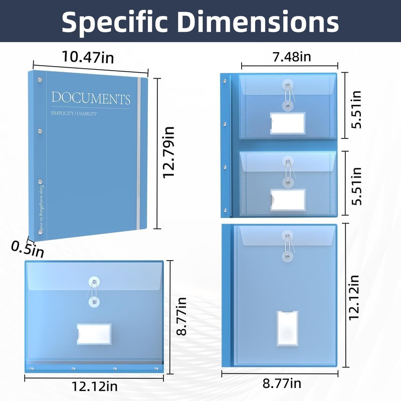 Important Document Organizer, Folders for Documents, Family File Folder Organizer
