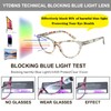 YTDBNS Cat Eye Reading Glasses for Women, 2 Pack Blue