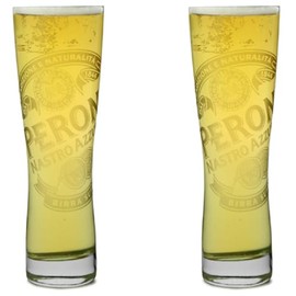 Peroni Nucleated Pint Glasses (Set of 2)