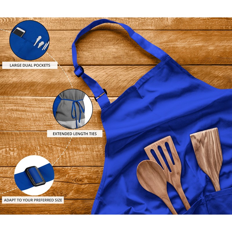 Utopia Kitchen 10 Pack Bib Apron, Unisex Adjustable Aprons with