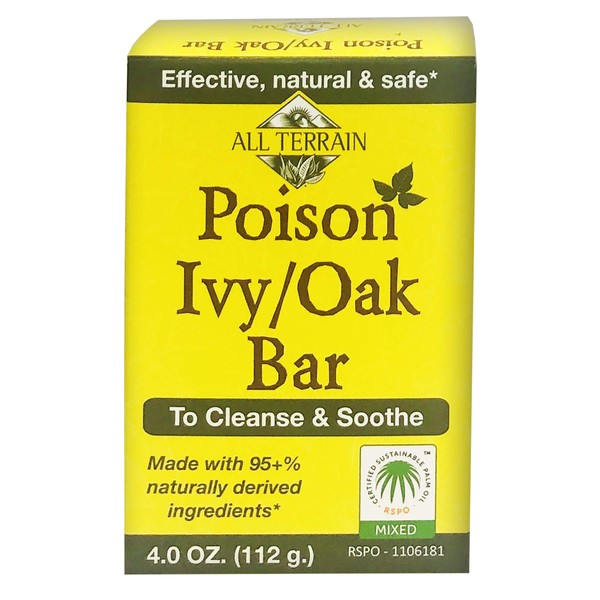 All Terrain Natural Poison Ivy Oak/Bar Soap, 4oz., To Cleanse & Soothe, Itchy & Irritated Skin