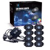 MICTUNING 8 Pods RGB LED Rock Lights, Bluetooth Underglow Car