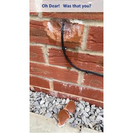 1STec 2 x Brick Brown External Drill Damage Weather Shield Cover for Cable Pipe Hose Hole Tidy Buster Plates fits Coaxial TV Alarm/Telephone Wire RG59 Coax CCTV Low Voltage Garden Lights Power Leads