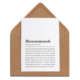 Herzensman Card with Envelope - Herzensman Definition