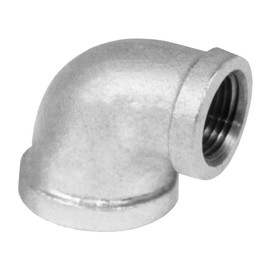 PlumberStop - 1-1/4 X 1/2 GALVANIZED 90 ELBOW, Galvanzied Steel Malleable Pipe Fittings, Steel For Heating Industrial Residential Commerical Plumbing