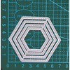Nest of 4 Hexagon Stitch Patterned Metal Cutting Dies, Card