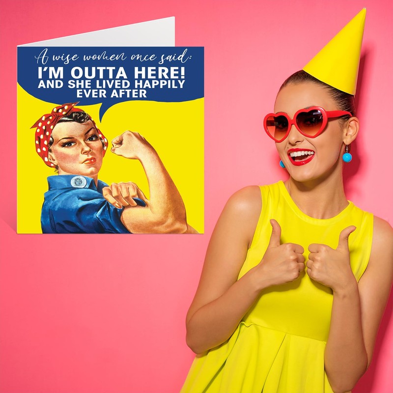 Stuff4 New Job Retirement Happiness Divorce Card for Women and